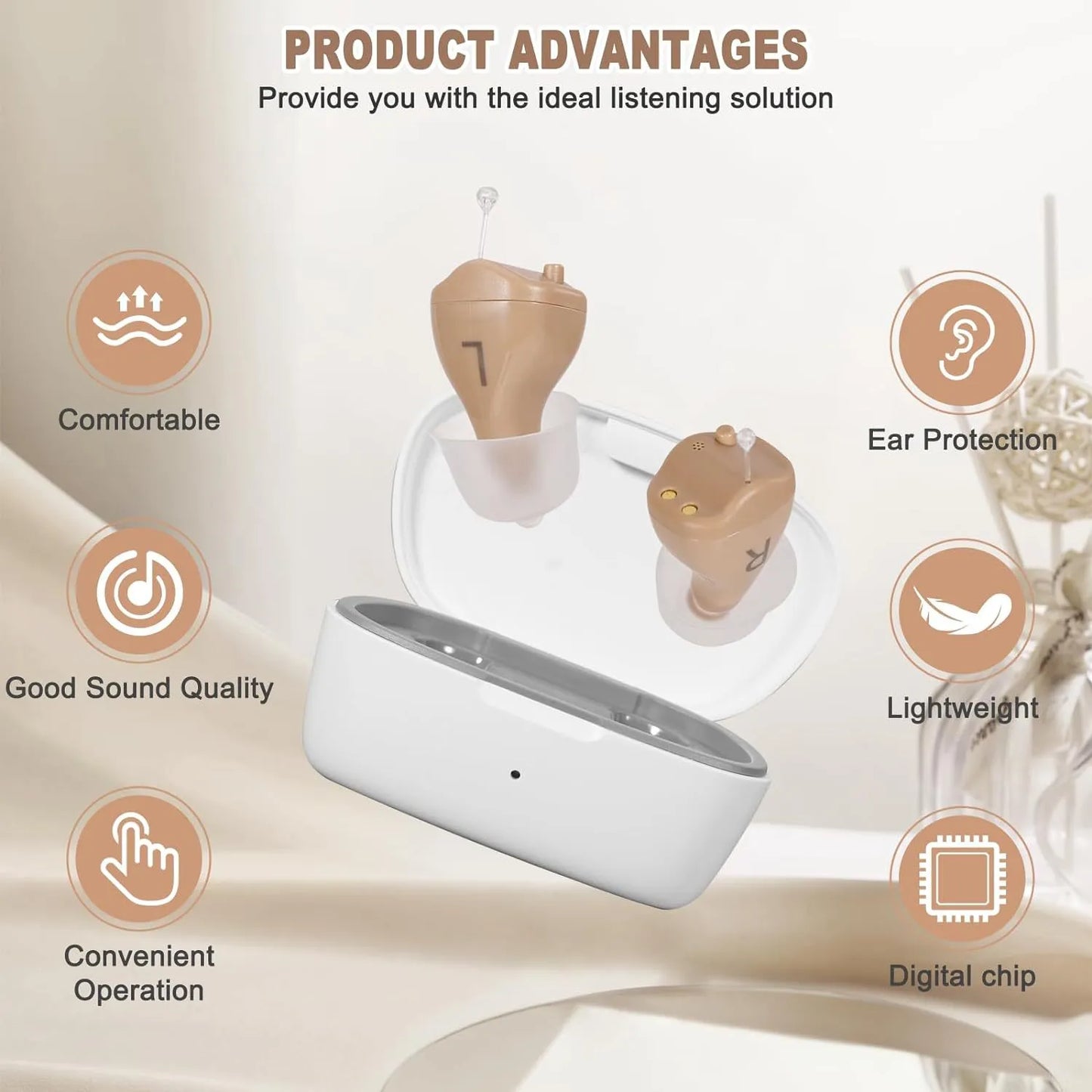 Tragbarer In-Ear Hörgeräteverstärker
